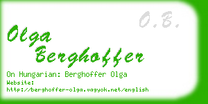 olga berghoffer business card